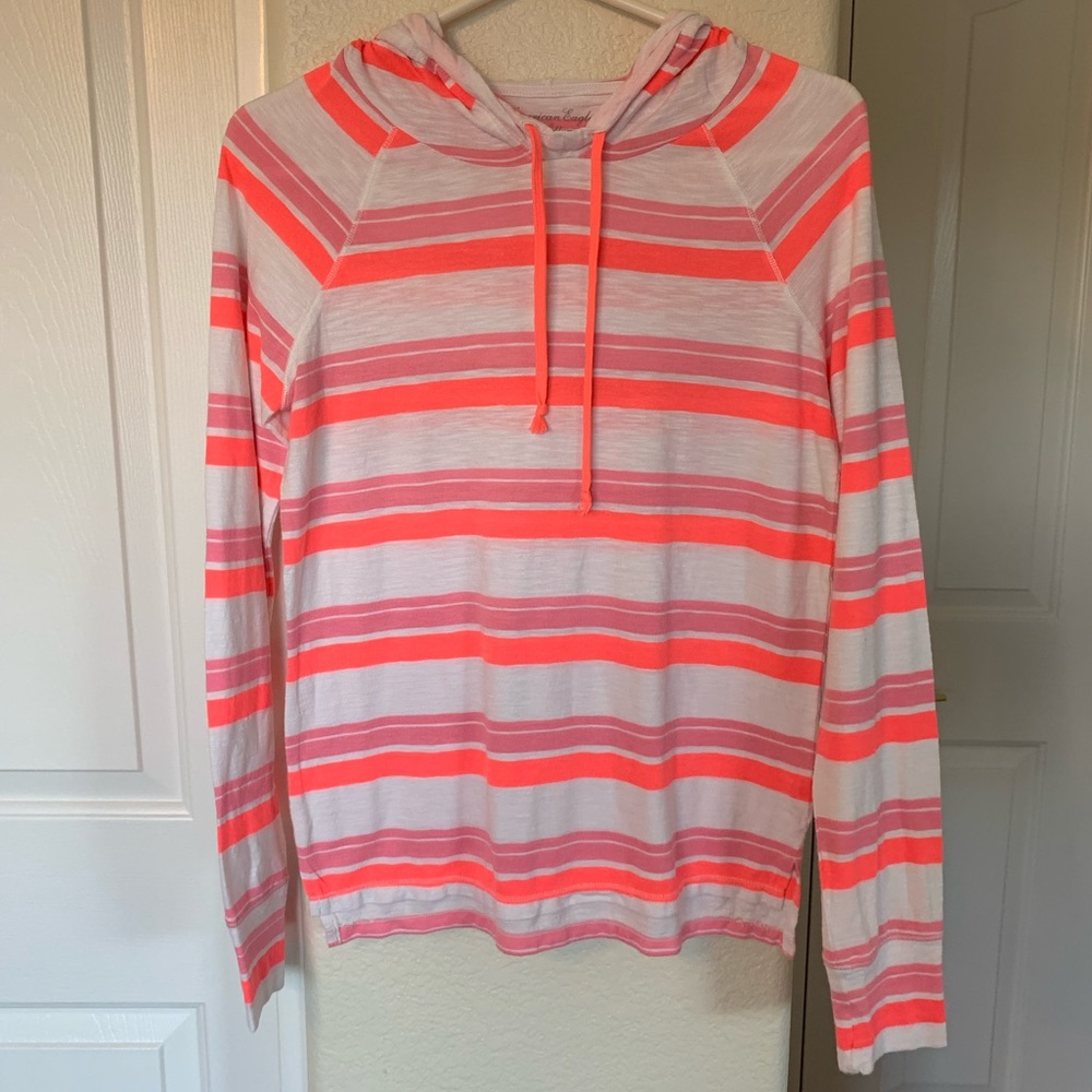 NWOT American Eagle Lightweight Striped Hoody Women's Size M